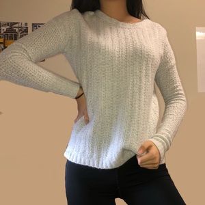 White thick sweater